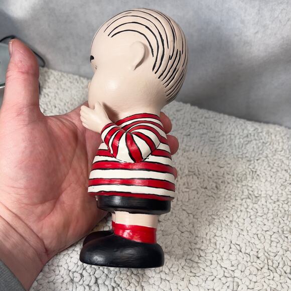 Peanuts Linus Vintage Hand Painted Ceramic RARE 1968 Shultz Charlie Brown - Picture 12 of 15